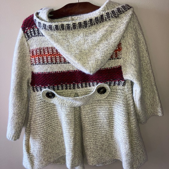 Free People Gretel Swing Wool Angora Blend Hooded Cardigan Sweater Boho - Picture 4 of 6